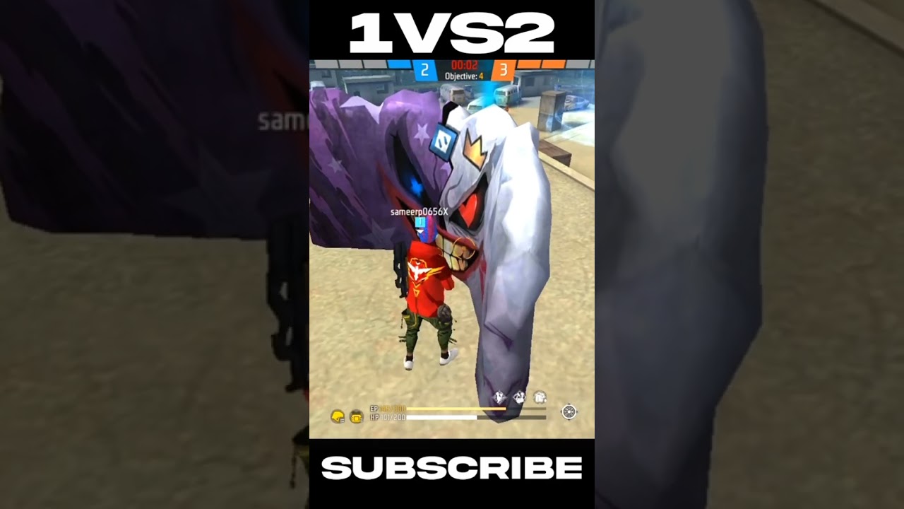 1 Vs 2 situation impossible 🎯|| 1vs2 Clutch Free Fire max Tik Tok Short 