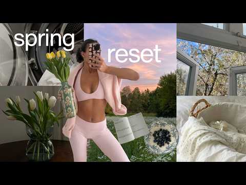 SPRING RESET ROUTINE 🩰 let’s get back on track, cleaning, journalling thumbnail