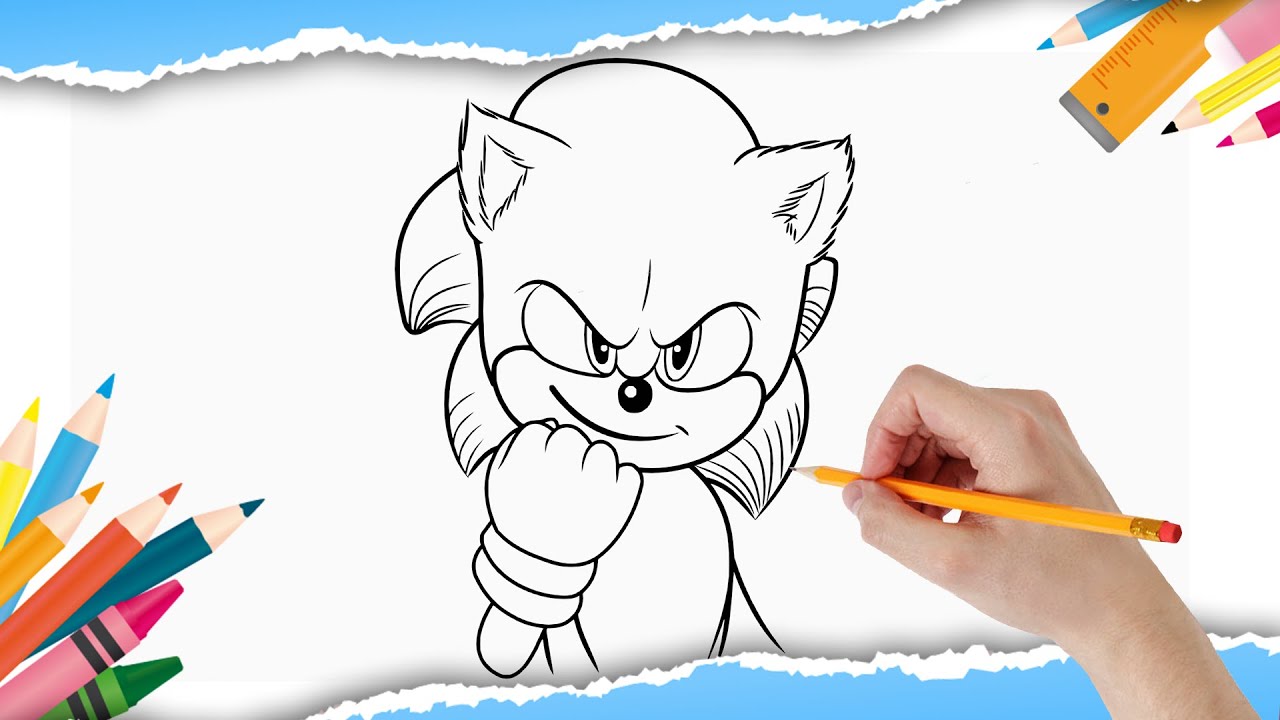 Como desenhar o SONIC do filme (Passo a Passo) Cómo dibujar a SONIC de ...