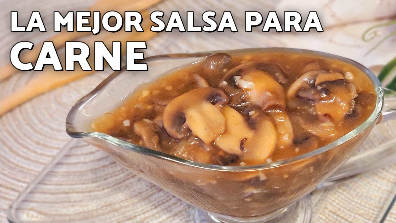 Salsa de champiñones para carne