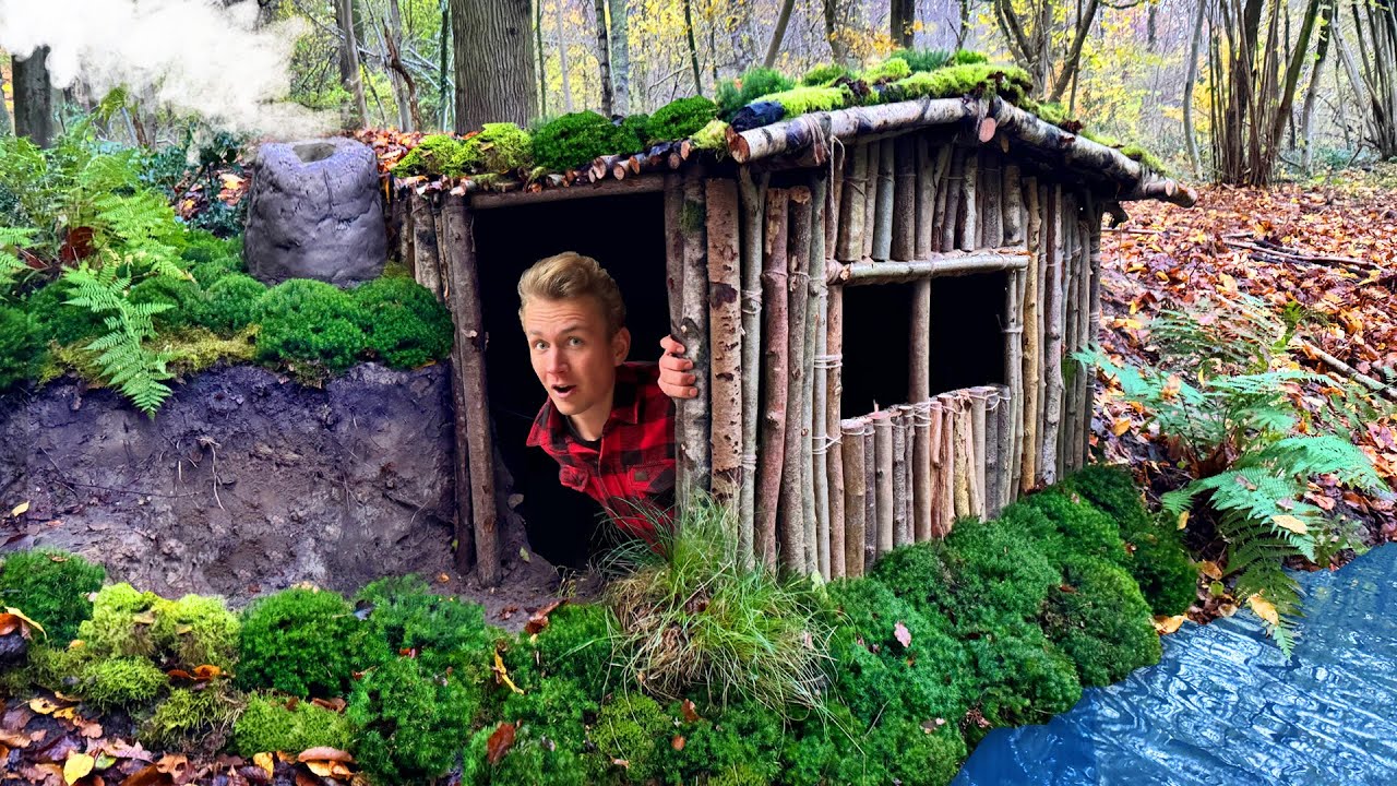 Ik Bouwde Een Ondergrondse Survival Hut (om in te overleven)