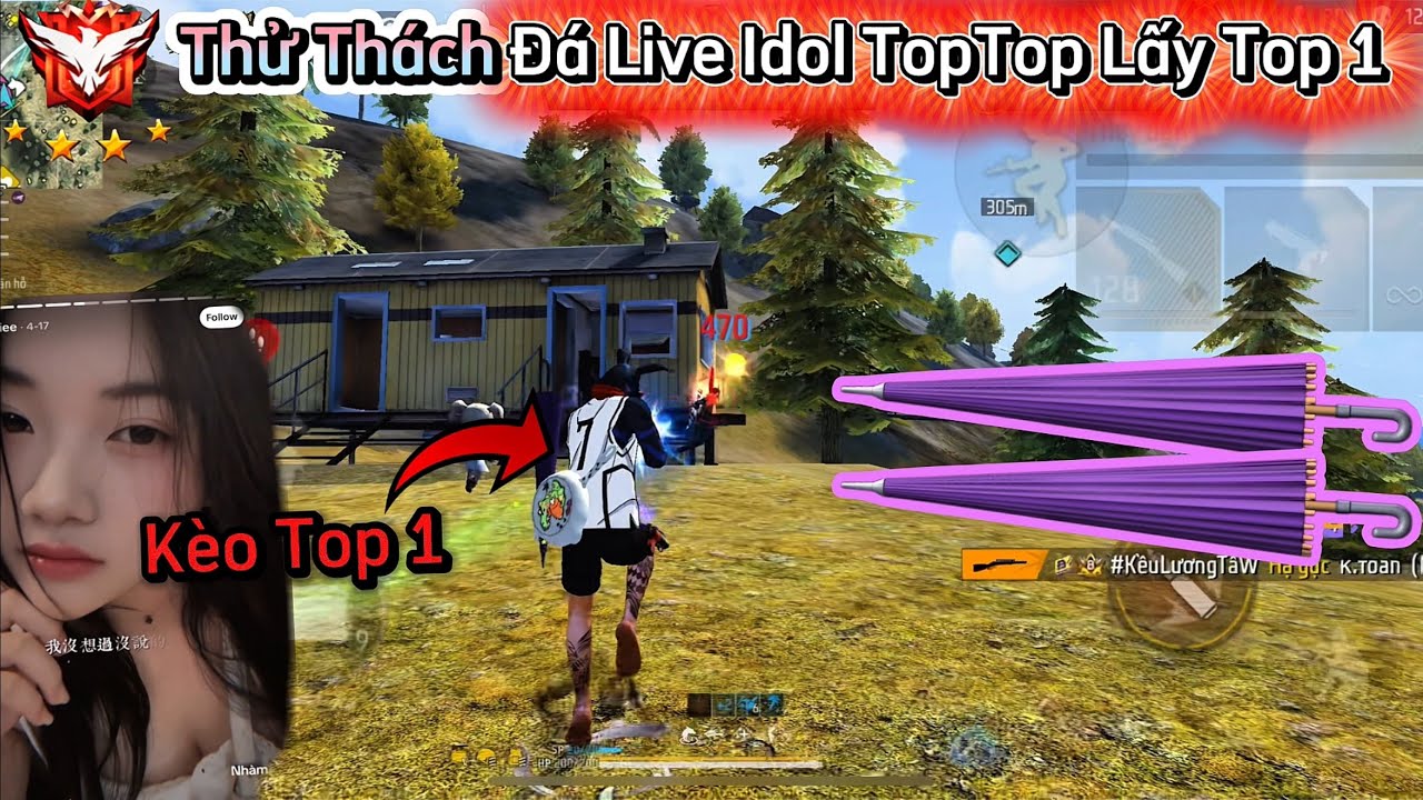 [Free Fire] Thử Thách “Đá Live Gánh Idol TopTop Lấy Top 1” Và Cái Kết Nhận Ngay Kèo Lion 8 Củ !