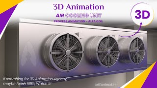 3D Animation | How Air Cooling unit works | Product - ALFA COILS | Arifanimaker