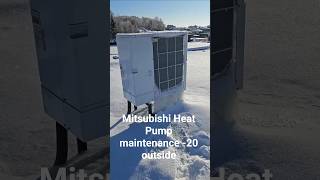 Mitsubishi Ecodan Zubadan SWM80YAA Winter Maintenance Ice Buildup Cleaning at -20°C