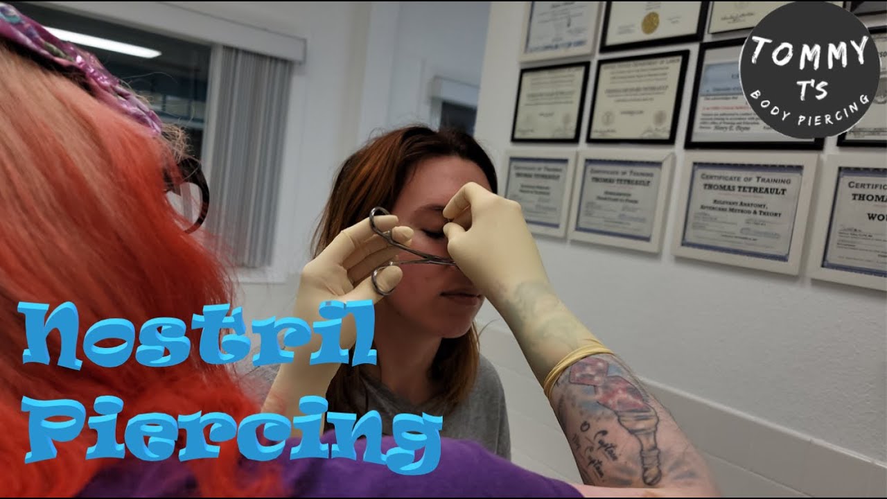 Nostril Piercing! Tommy T's Body Piercing Huntington Beach CA