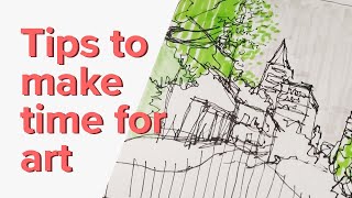 Do you have NO TIME to make ART? | Urban Sketching NYC | Art timelapse