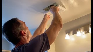 Bathroom exhaust fan maintenance, how to put a filter in