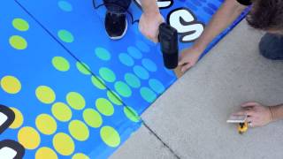 Applying Concrete Vinyl For Floor Graphics
