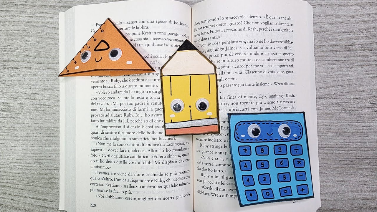 Idee per la scuola: tre segnalibri divertenti! #bookmark #papercrafting