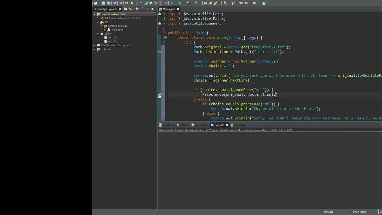 Java - #22 - Moving Files - YouTube