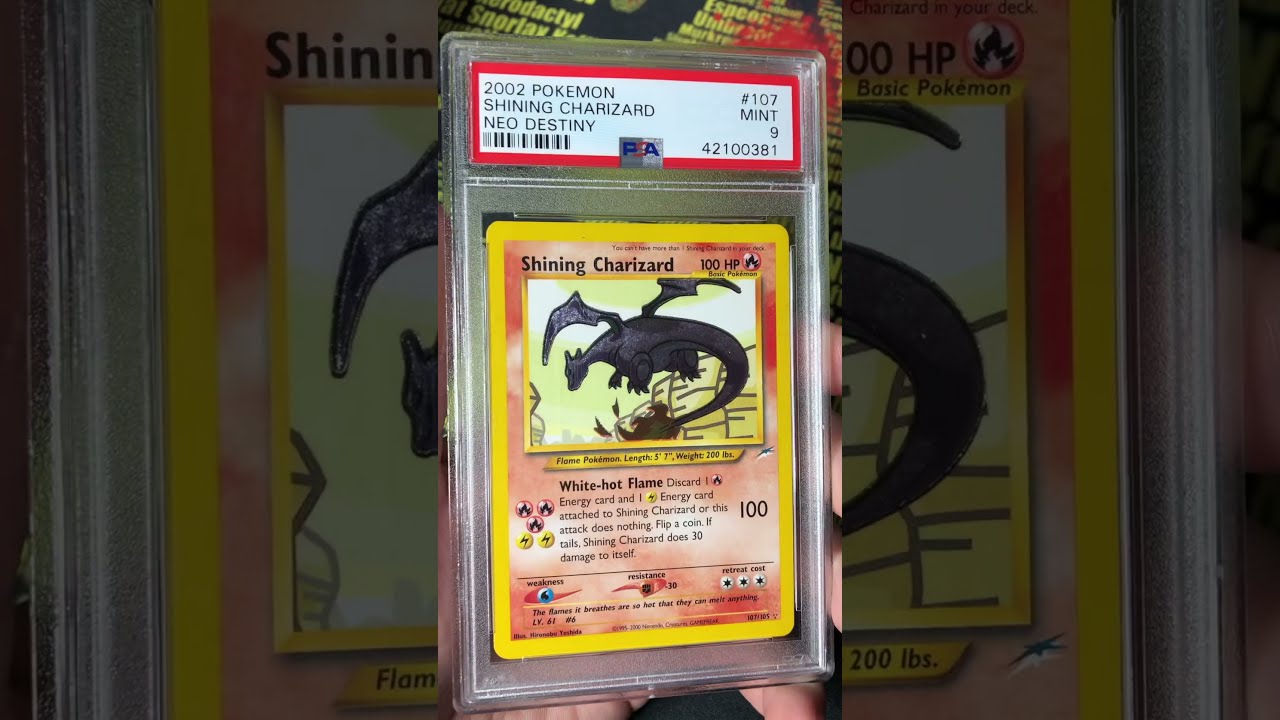 PSA Pokemon Card Of The Day #6 Neo Destiny Shining Charizard 🔥 