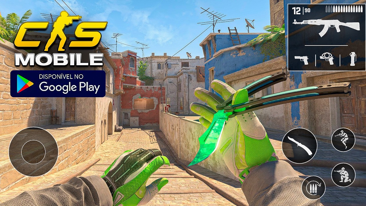 o começo de algo lendário... montei o KIT VERDE PERFEITO no CS 2 MOBILE (skins iguais do CS)