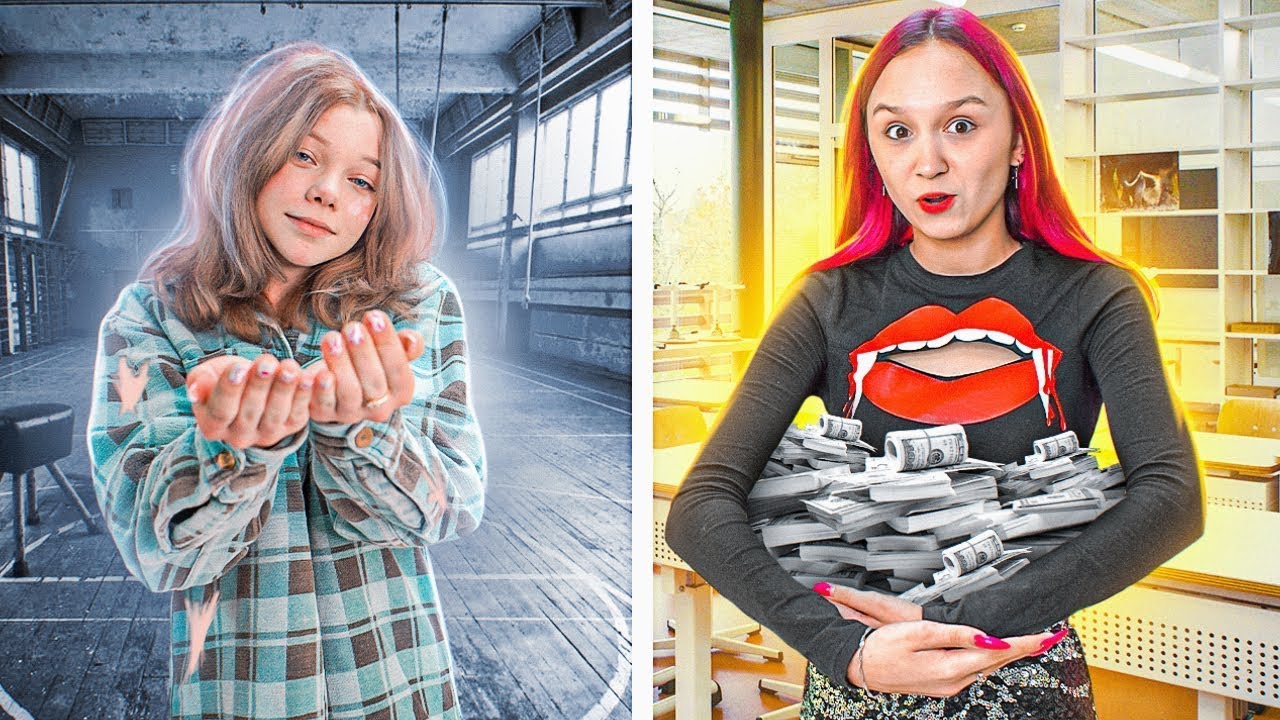 Étudiant RICHE VS étudiant PAUVRE 💰 Sketch amusant | Amelka Caramelka FRA