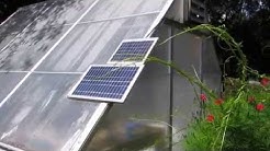 Solar Powered Greenhouse Fan ! I  Installed For A Neighbor By KVUSMC