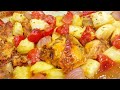 One pan roasted chicken and potatoes recipe arabic recipe