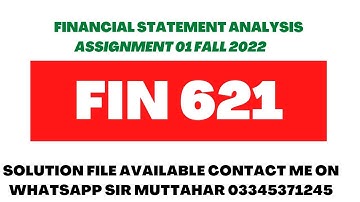 fin 621 assignment Fall 2022