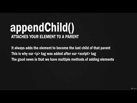 9  How does appendChild work