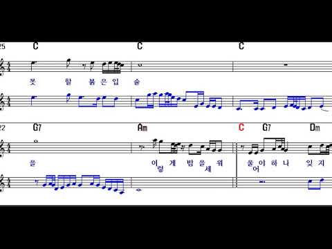 나훈아 -   붉은입술(여자 : 멜로디제거)