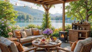 Beautiful Lakeside Cabin 🌿 Relaxing Crackling Fireplace with Soft Piano Music for Focus, Inner Peace screenshot 2