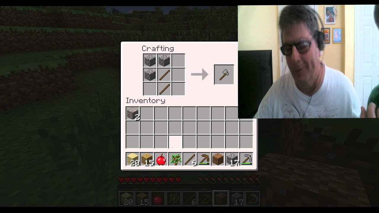 teaching my dad how to play minecraft #2 father son gaming time - YouTube