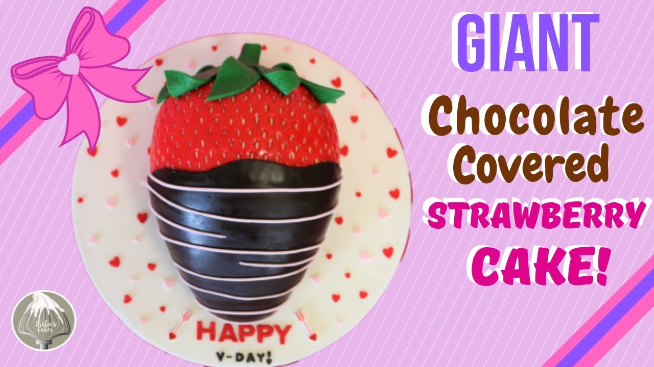 Giant Chocolate Covered Strawberry Cake 