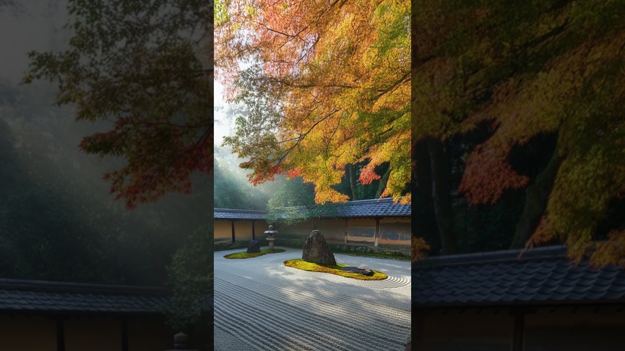 【Karesansui】Traditional Japanese Gardens/Rock garden / Dry landscape garden / Zen garden,meditation