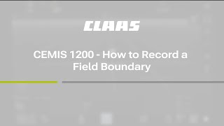 CEMIS 1200 FP1 - Record a Field Boundary #7