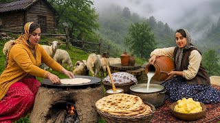 Peaceful Nomadic Life of Iran: Ancient Butter Making Method ,Fresh Bread & Simple Village Breakfast screenshot 4