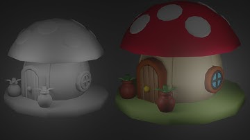 Modeling a Mushroom House  with Blender (timelapse) - Hungarian Rhapsody No.2