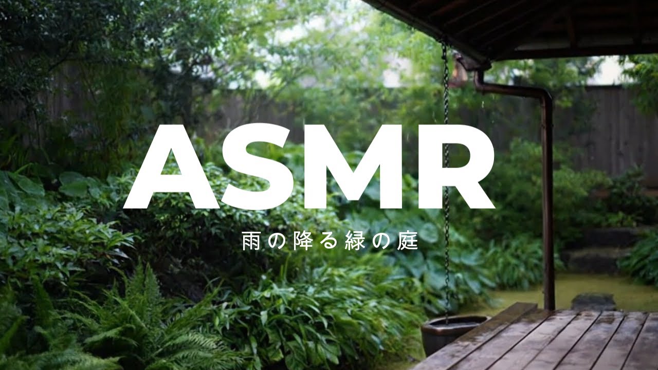 【ASMR】雨の中庭 5時間。しとしと降る雨音と緑の庭で深くリラックス | Rainy Courtyard Sounds for Sleep & Study (No Music)