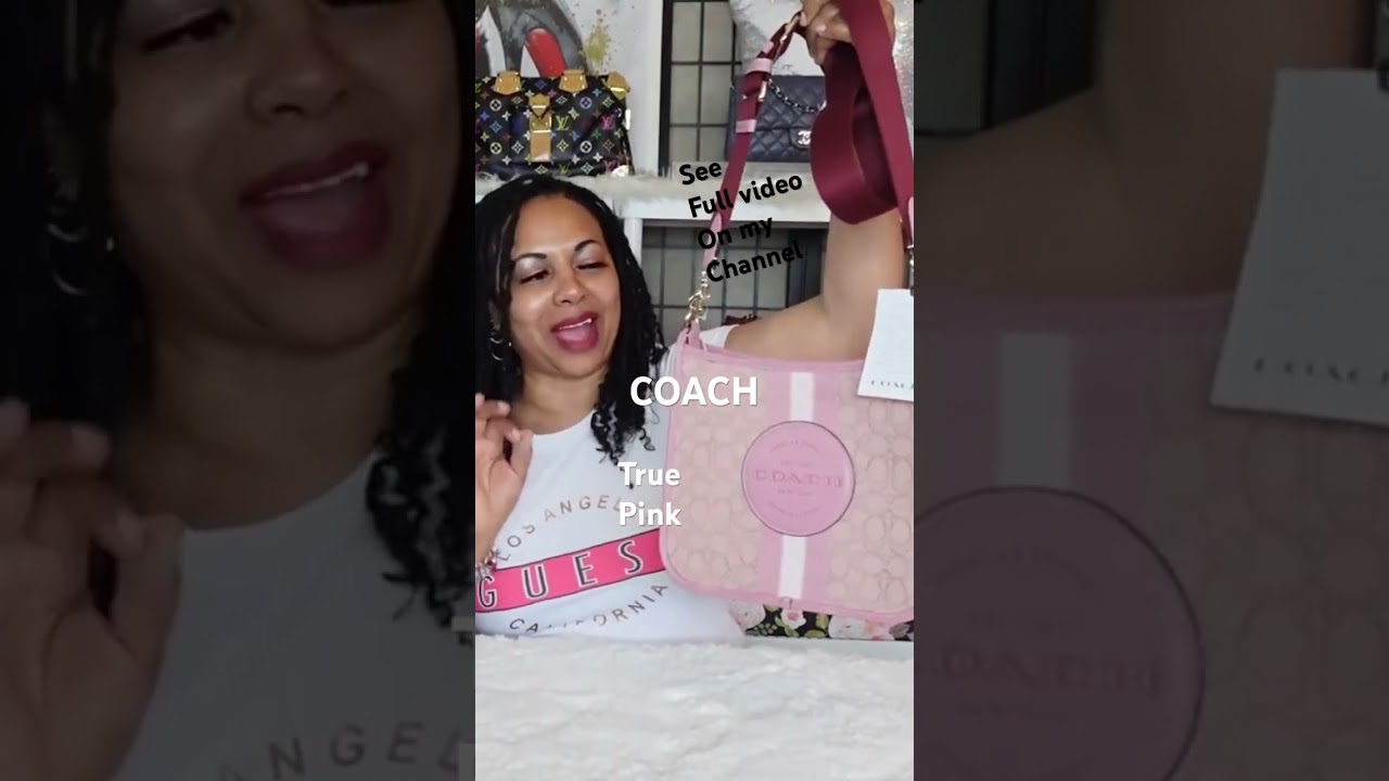 COACH DEMPSEY FILE BAG CROSSBODY IN SIGNATURE JACQUARD & TRUE PINK 