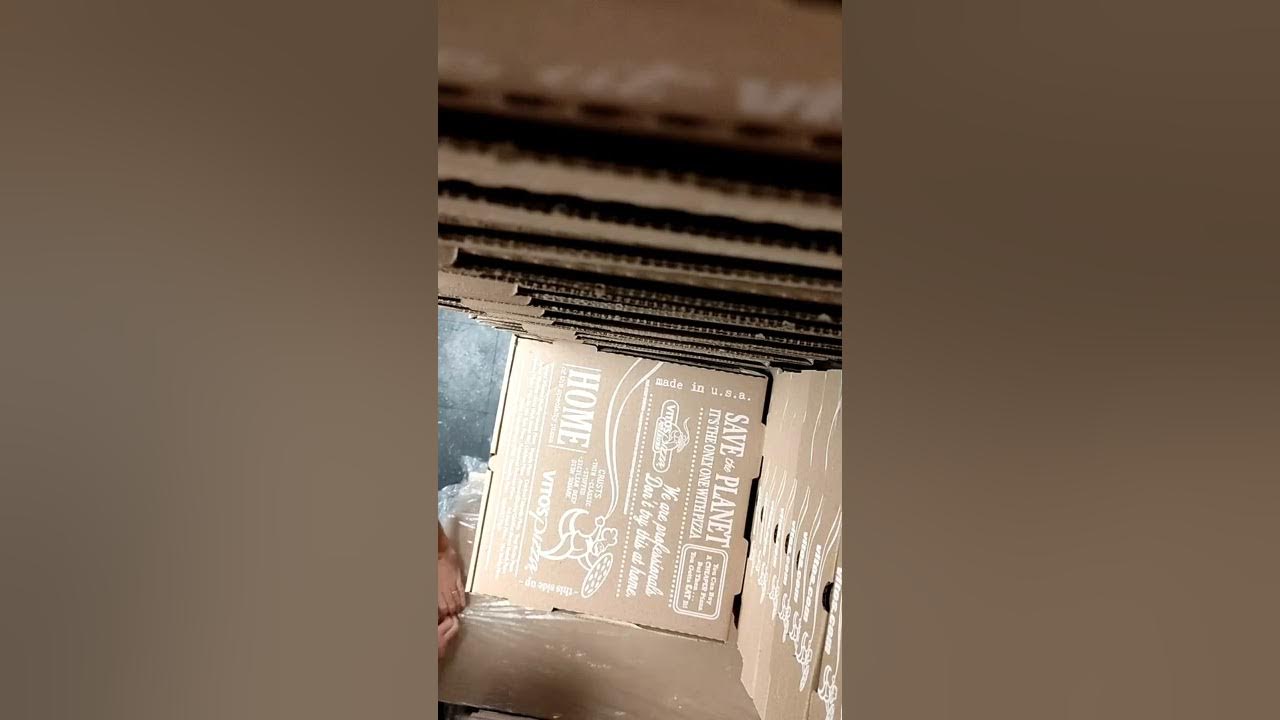 ASMR Pizza Box Folding Relaxing Sounds YouTube