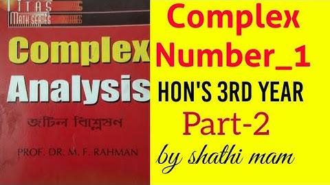 Complex Number-1,Complex Analysis-Hon