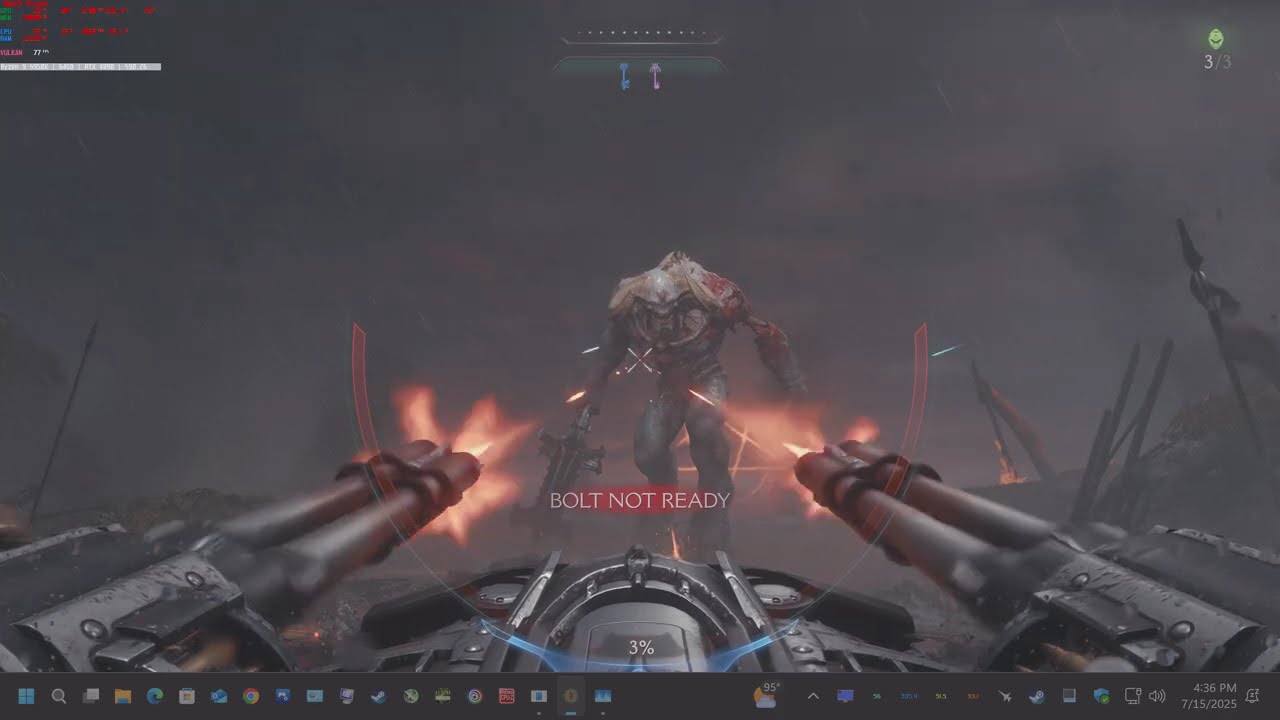 Nvidia smooth motion for DOOM The Dark Ages  HDR -4K- 4090 -GeForce 590.26