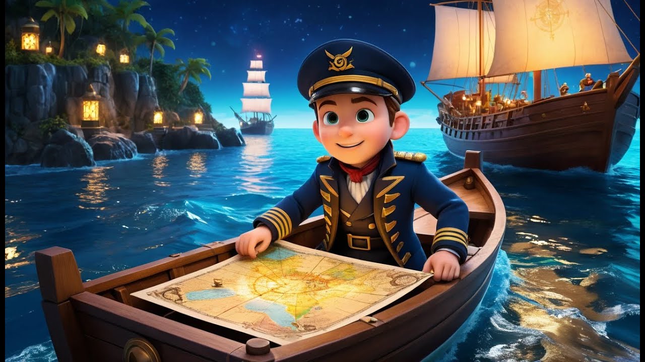 Captain Row Treasure Island | Pirate Adventure Song for Kids | Fun Treasure Hunt Rhyme