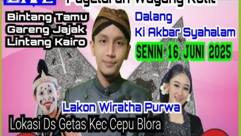 Live...Dalang Ki Akbar Syahalam. ( Lakon Wiratha Parwa) Bt Lintang Kaieo Ft Gareng Jajak.