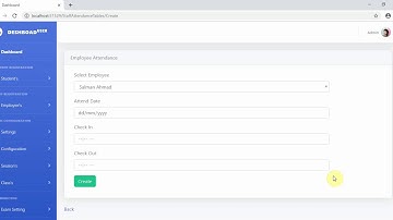 School Management System Part 79 Employee Attendance Form in C# C Sharp ASP NET MVC