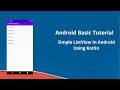 Simple ListView In Android Using Kotlin Language