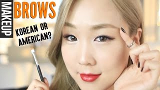 MY CURRENT BROW ROUTINE: Korean or 'Western' ๋ฏธ์ ์ด์ ๋์น ๊ทธ๋ฆฌ๊ธฐ ํํ ๋ฆฌ์ผ | MEEJMUSE