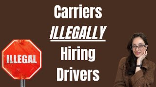 Carriers Are Illegally Employing Drivers, Driving Rates Lower: B1 Visa