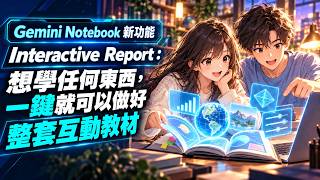 Gemini Notebook 新功能 Interactive Report：想學任何東西，一鍵就可以做好整套互動教材