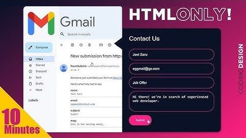 How To Send Email from HTML Contact Form Without Any Backend Language | 🔥 Easy Steps