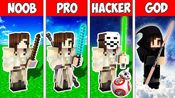 Minecraft NOOB vs PRO vs HACKER vs GOD : STAR WARS REY SKYWALKER RISE ! / Animation