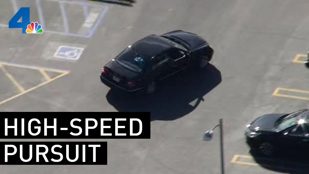 Driver Leads Authorities on Chase in San Fernando Valley - YouTube