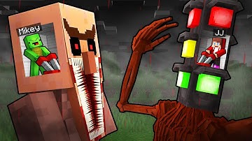 Mikey’s SCARY VILLAGER vs JJ’s TRAFFIC LIGHT HEAD Control Mind Battle in Minecraft (Maizen)