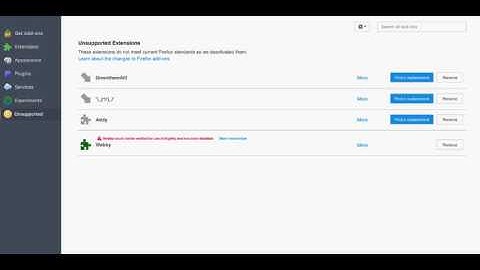 Firefox 57 gets a Find a Replacement add-on feature
