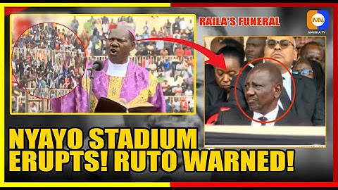 🔥 Bishop Kodia’s Fiery Sermon Shakes Nyayo Stadium at Raila’s State Funeral| “Woe to the Looters!”