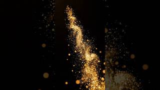 Black screen gold sparkle Video | Overlay Gold particles background