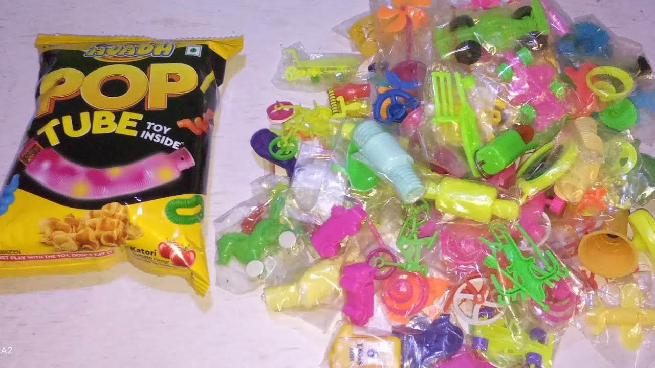 पॉप कुरकुरे अनबॉक्सिंग वीडियो l उफरो और कार्टून खिलौने के साथ l