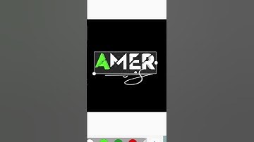 AMER #3D #editing #logo #name #urdu